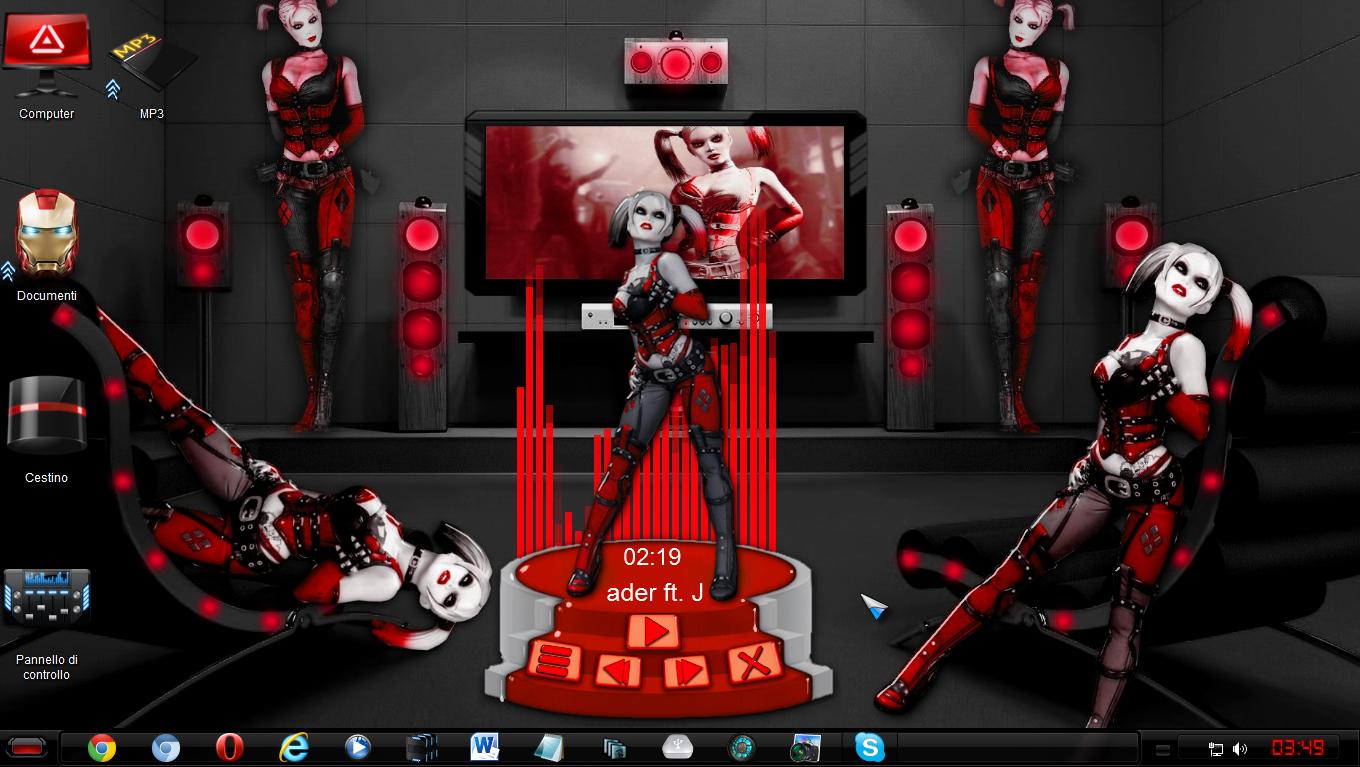 Harley Quinn Dark Red Player